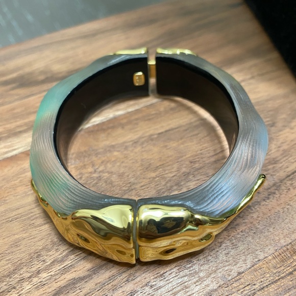 Molten Gold Lucite Alexis Bittar Set - Fluorescent Sky - Picture 9 of 10